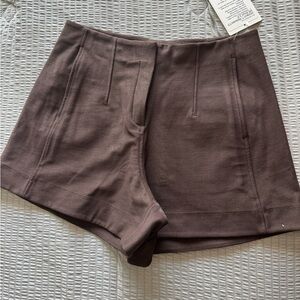 Lululemon Athletica High Waist Brown Shorts with Tailored Fit